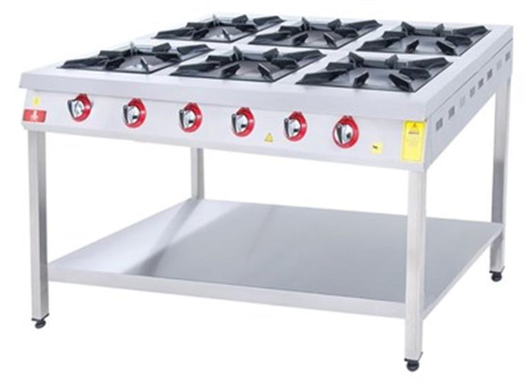 DRN 6 Lı Taban Raflı Ocak Gazlı ve Lpg Li 120x94x85 Cm DRNKF-1290
