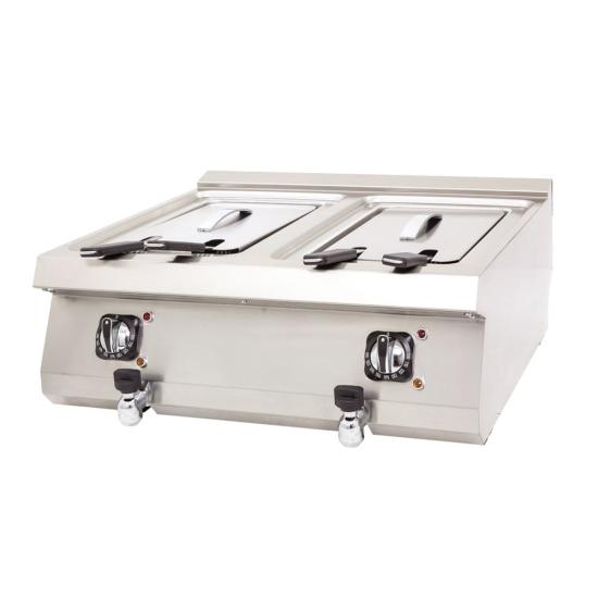 DRN 9+9 Litre Fritöz Elektrikli Set Üstü 80x73x30 cm DRNEF-8070