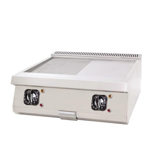 DRN Elektrikli Yarı Oluklu Yarı Düz Pleyt Izgara Set Üstü 120x73x30 cm DRNEL-1270ND