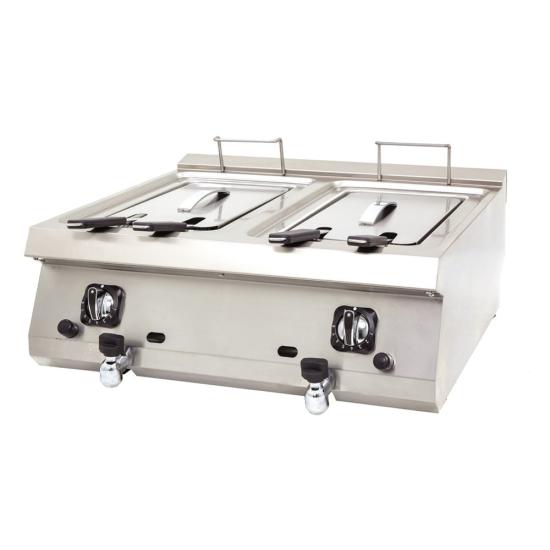DRN 9+9 Litre Fritöz Gazlı Set Üstü 80x73x30 Cm DRNGF-8070