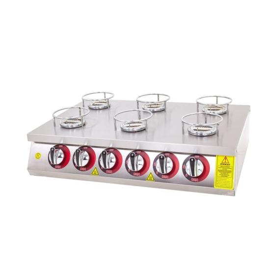 DRN 6 Lı Künefe Ocağı Gazlı ve Lpg Li 75x55x21 Cm DRNKNF-6