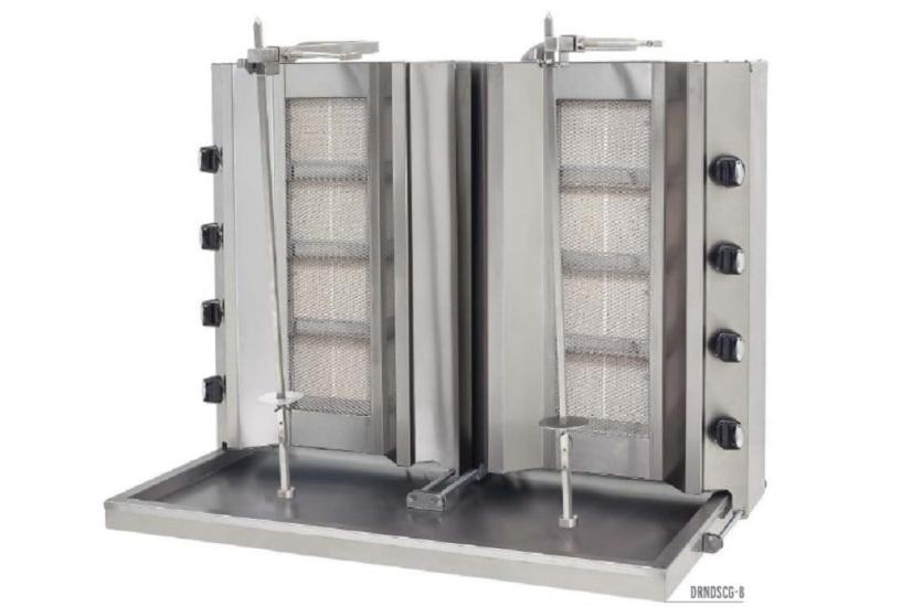 DRN Sabit Gazlı Döner Ocağı 12 Radyanlı Çiftli Gazlı ve Lpg Li 110x70x124 Cm DRNDSCG-12