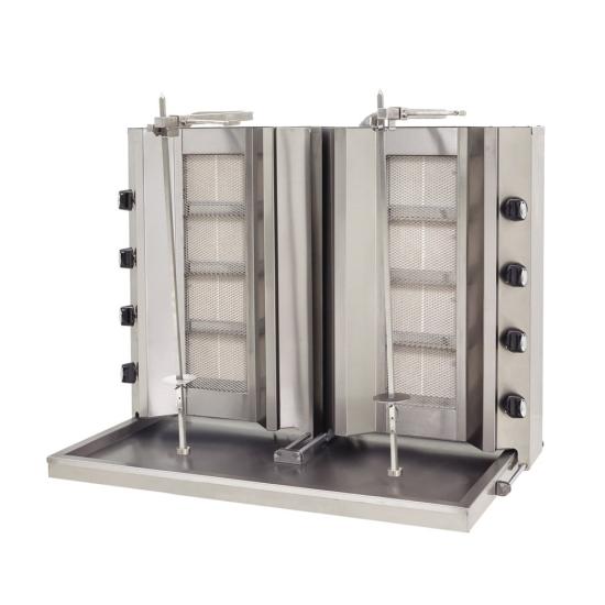 DRN Sabit Gazlı Döner Ocağı 8 Radyanlı Çiftli Gazlı ve Lpg Li 110x70x90 Cm DRNDSCG-8