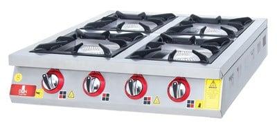 DRN 4 Lü Set Üstü Ocak Gazlı ve Lpg Li 80x84x20 Cm DRNLOS-4