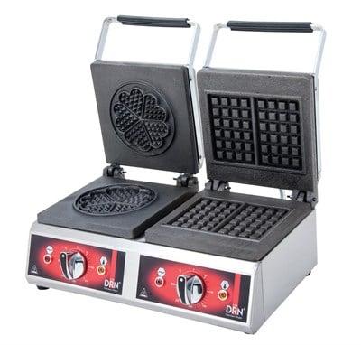 DRN Kare+Yonca 2’li Waffle Makinesi Elektrikli DRNWKY-2