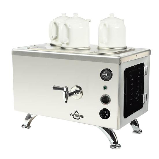 Ateşe Efes Analog Elektrikli 3 Demlikli Çay Makinesi (INOX EAE3)