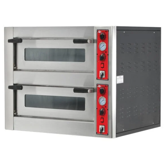 Empero Elektrikli Pizza Fırını Çift Katlı Manuel 8x33 cm Pizza Kapasiteli 96x90x76 cm EMP.8+8