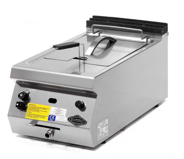Empero Gazlı Fritöz 12 Litre CE Belgeli 40x73x30 cm EMP.PLS.7FG010-S