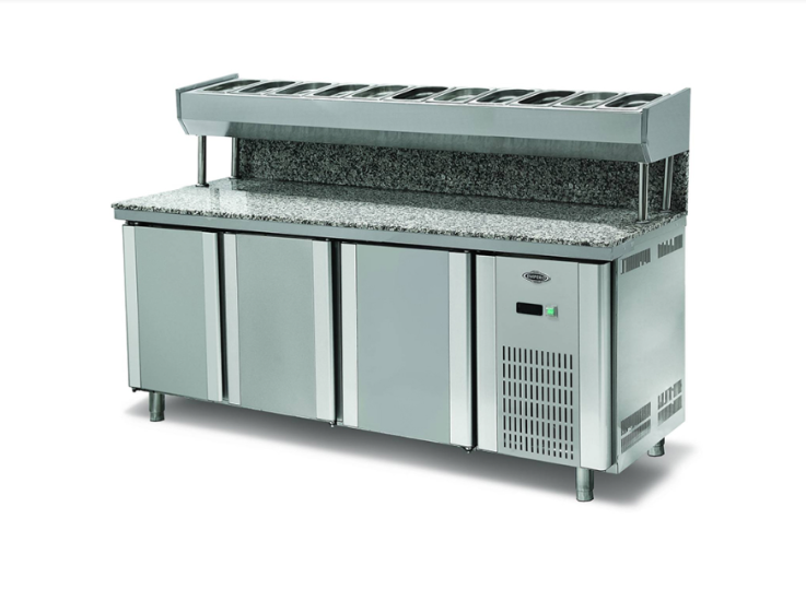 Empero Granitli Pizza Hazırlık Dolabı 3 Kapılı 200x80x85 cm EMP.200.80.01-PSYG