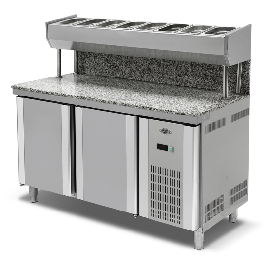 Empero Granitli Pizza Hazırlık Dolabı 2 Kapılı 150x80x85 cm EMP.150.80.01-PSYG