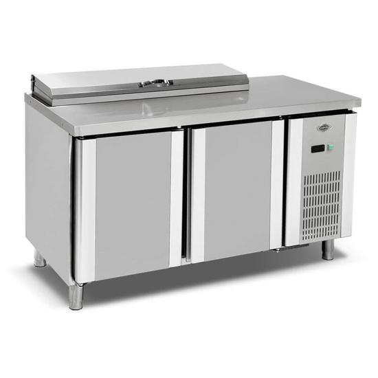 Empero Pizza Hazırlık Dolabı 2 Kapılı İçten Soğutmalı 150x70x85 cm EMP.150.70.01-PSO