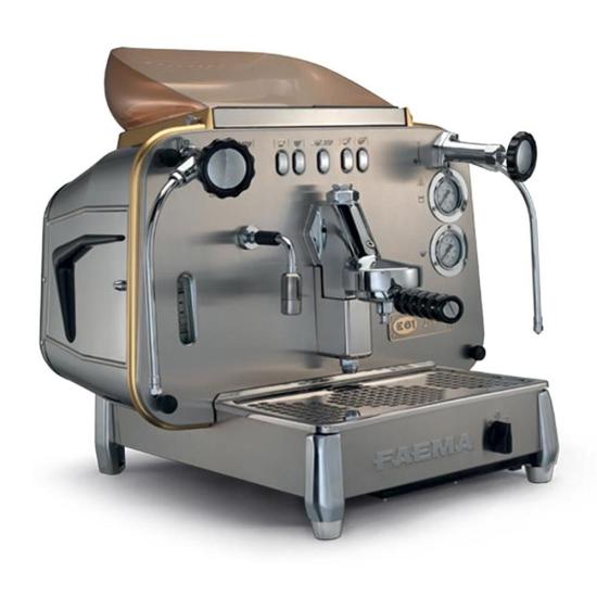 Faema Tam Otomatik Espresso Kahve Makinesi 1 Gruplu Kahve Makinesi E61 A/1 Jubile White&Wood
