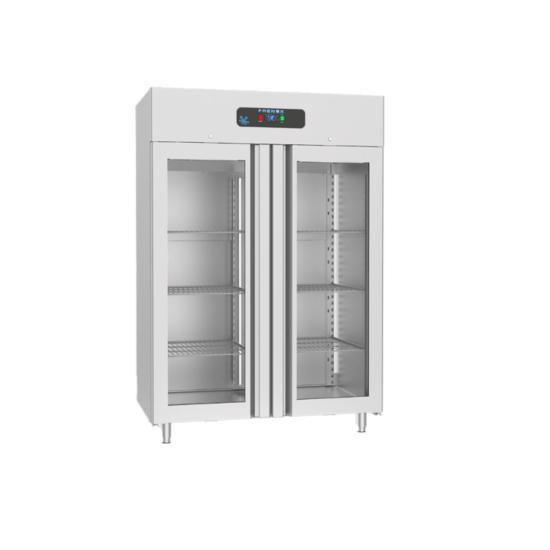 Frenox Camlı İki Kapılı Dik Tip Derin Dondurucu Gastronom Seri 140x81x205 cm 304 Kalite VL14-M-G-R290