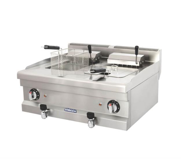 Görkem Elektikli Fritöz 12+12 Litre 80x71x42 cm 702