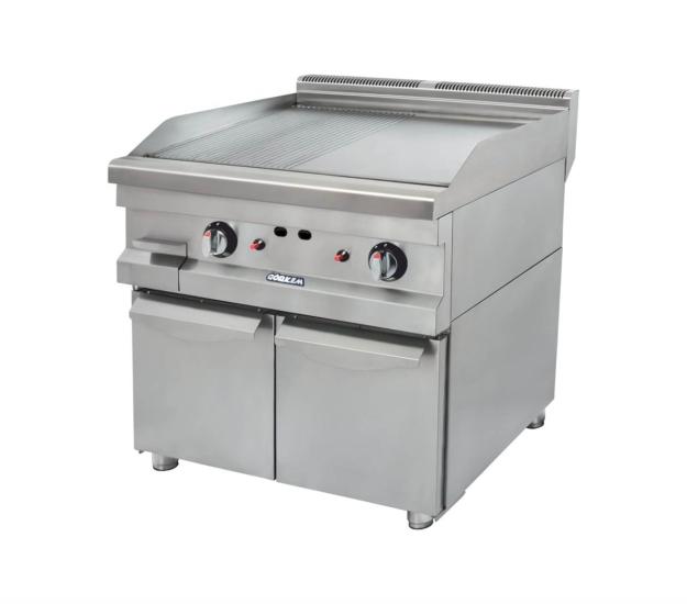 Görkem Döküm Izgara Yarı Oluklu Yarı Düz Yüzey Alt Dolaplı Gazlı ve Lpg Li 60x61x85 Cm 629