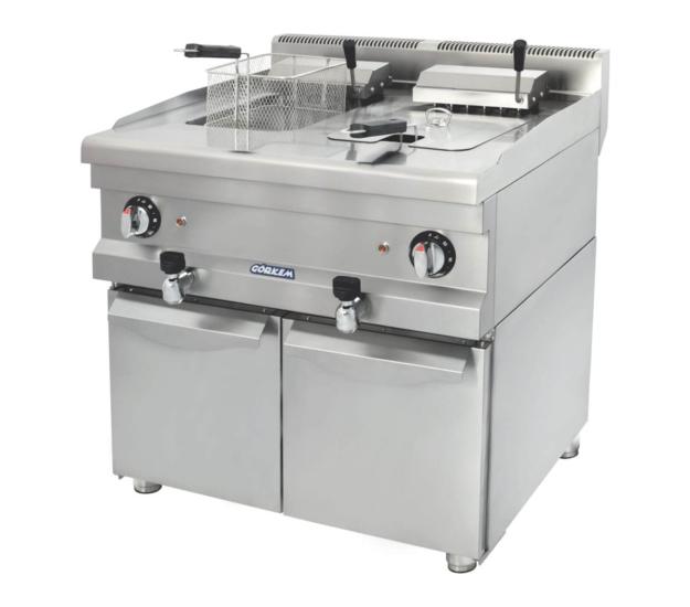 Görkem Elektrikli Fritöz 9+9 Litre Alt Dolaplı 60x61x85 Cm 603