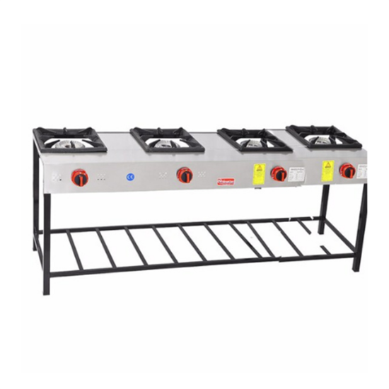 Himaksan 4 Lü Uzun Lokanta Ocağı Gazlı ve Lpg Li 192X47X70 Cm HMK-LKY-4
