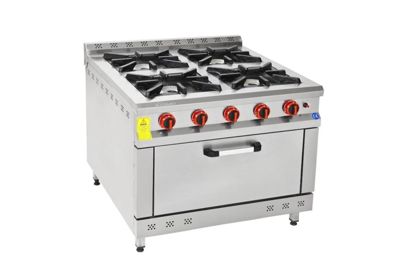Himaksan 4 Lü Kuzine 4 Ocak 1 Fırın Gazlı LPG Li 100X100X85 Cm HMK-KZG 1010