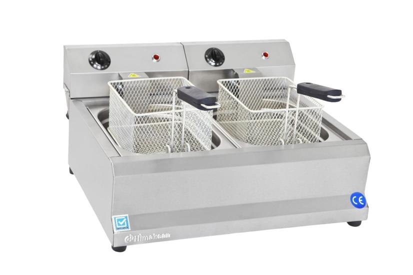Himaksan 5+5 Fritöz Çift Hazneli Elektrikli 60X50X20 Cm HMK-FE 5+5