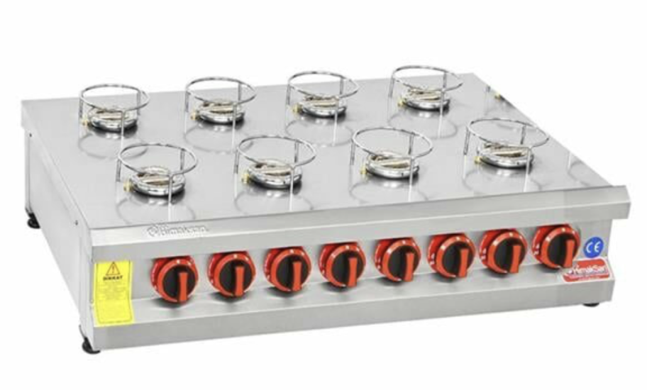Himaksan 8 Li Set Üstü Künefe Ocağı Gazlı ve Lpg Li HMK-KNFOG 8