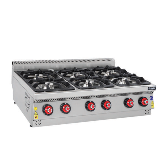 Himaksan Altılı Set Üstü Gazlı Ocak 120x70x35 cm HMK-DOG 1273