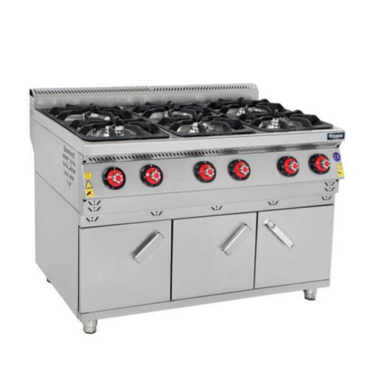 Himaksan Dolaplı Altılı Gazlı Ocak 120x90x85 cm HMK-DOG 1298