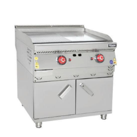 Himaksan Dolaplı Yarı Oluklu Izgara Gazlı 80x90x85 cm HMK-DIZGY 898