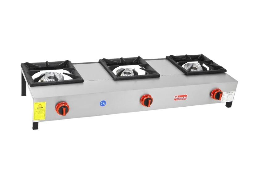Himaksan 3 Lü Kısa Lokanta Ocağı Gazlı ve Lpg Li 139X45x25 Cm HMK-LKK-3