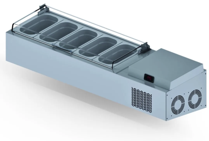 Iceinox Set Üstü Saladbar 6 Küvetli 150x34x30 cm VTP 150 PL