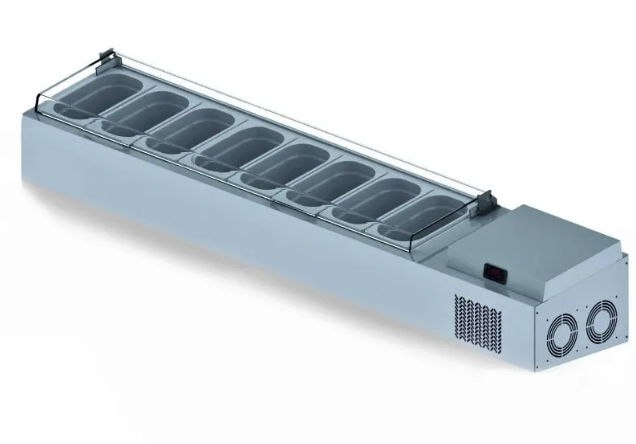 Iceinox Set Üstü Saladbar 8 Küvetli 178x34x30 cm VTP 178 PL