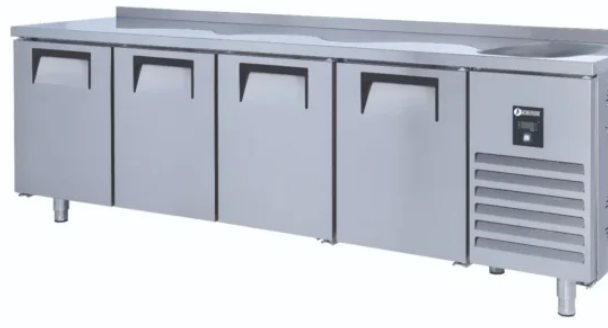 İceinox Tezgah Tip Evyeli 4 Kapılı Buzdolabı CTS 560 CR-S