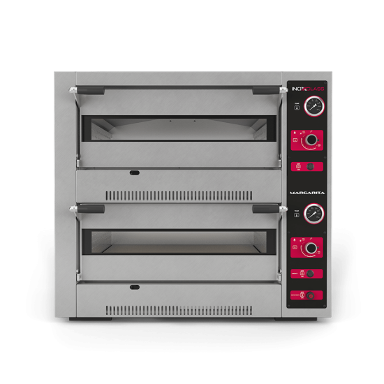 İnoxclass Çift Katlı Pizza Fırını Gazlı 30 cm x 8 Pizza Kapasiteli Margarita M502EG