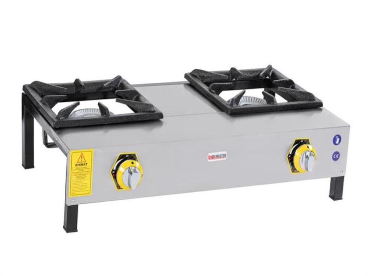 İnoxmaster 2 Li Lokanta Ocağı Kısa Ayak Gazlı ve Lpg Li 86x45x25 Cm İMR-LKK-2
