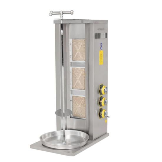İnoxmaster 3 Lü Döner Ocağı Gazlı ve Lpg Li 44x52x100 Cm İMR-DNR-301