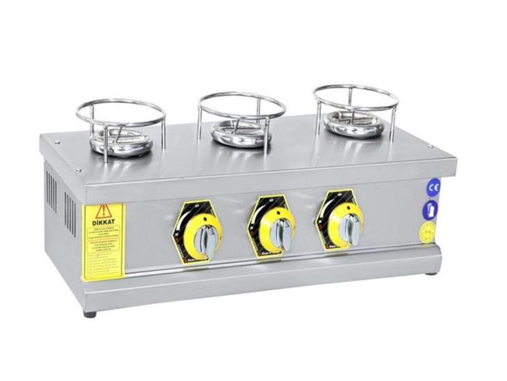 İnoxmaster 3 Lü Künefe Ocağı Gazlı ve Lpg Li 70x25x18 Cm İMR-KNFOGT-3