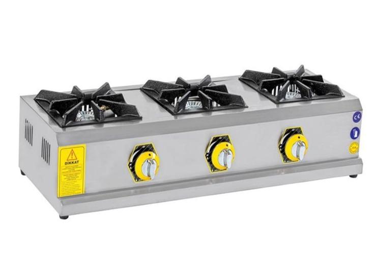 İnoxmaster 3 Lü Set Üstü Ocak Gazlı ve Lpg Li 130x50x25 Cm İMR-SOG-1450