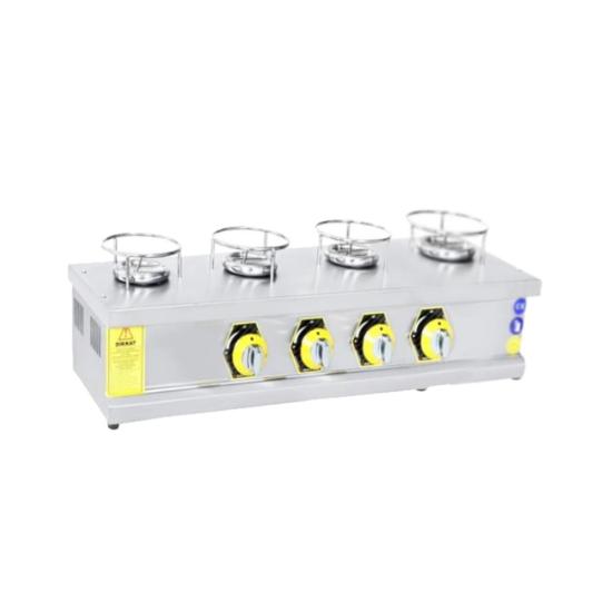 İnoxmaster 4 Lü Künefe Ocağı Gazlı ve Lpg Li 90x25x18 Cm İMR-KNFOGT-4