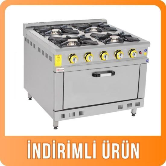 İnoxmaster 4 Lü Kuzine Gazlı ve Lpg Li 100x100x85 Cm İMR-KOG-1010