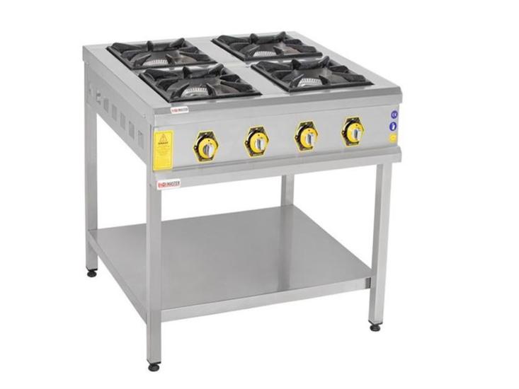 İnoxmaster 4 Lü Taban Raflı Ocak Gazlı ve Lpg Li 90x90x85 Cm İMR-TBOG-9090