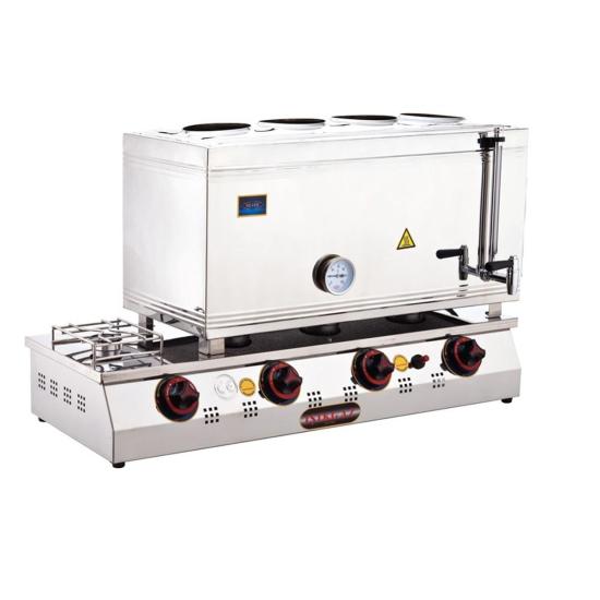 Işıkgaz Silver 85 Lik Tüplü 60 Litre 4 Demlikli Çay Kazanı