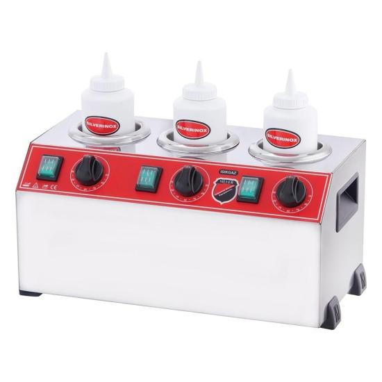 Işıkgaz Silver Elektrikli Üçlü Şişe Sosluk Isıtıcı - 3 Lü