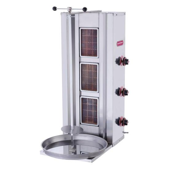 Işıkgaz Silver Endüstriyel Doğalgazlı 3 Radyanlı Döner Ocağı Makinesi