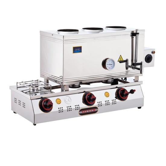 Işıkgaz Silver Lpg Tüp + Elektrikli 40 Litre 3 Demlikli Çay Kazanı