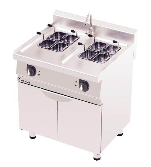 Kalitegaz 12+12 Litre Elektrikli Makarna Haşlama Makinesi 80x70x90 Cm Alt Dolaplı PCCS8070E Rinnova