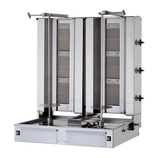 Kalitegaz 3+3 Gözlü Alttan Motorlu Döner Ocağı Gazlı İkiz Model KLG 153-T