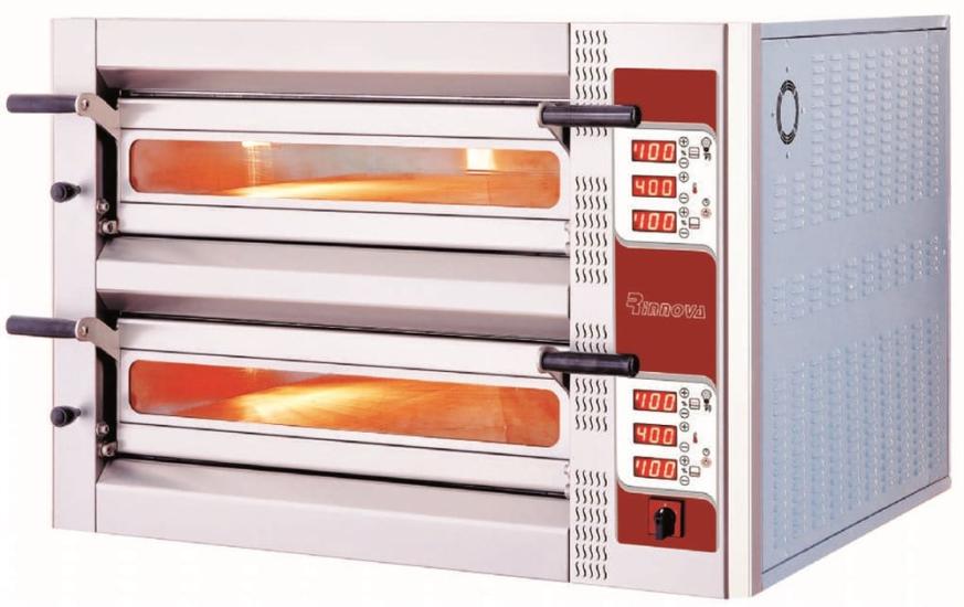 Kalitegaz Elektrikli Pizza Fırını 8x35 cm Pizza Kapasiteli Çift Katlı Dijital E4352 Rinnova