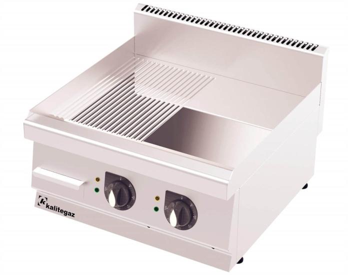 Kalitegaz Elektrikli Pleyt Izgara Yarı Oluklu Krom Kaplı 60x60x29 Cm GS6060EC Rinnova