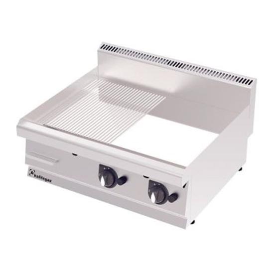 Kalitegaz Gazlı Pleyt Izgara Yarı Oluklu Yarı Düz Yüzey 120x70x29 Cm GS1270GC