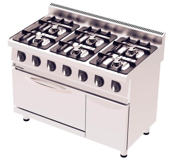 Kalitegaz 6’ Lı Gazlı Kuzine Fırını Elektrikli 120x70x90 Cm CO1270G Rinnova