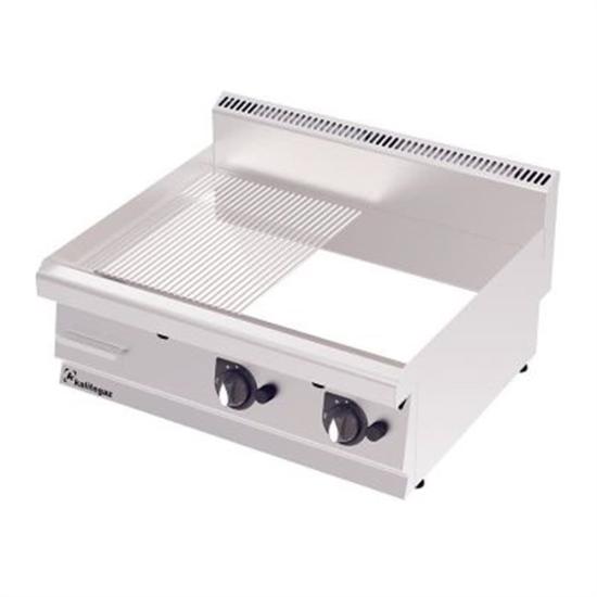 Kalitegaz Gazlı Pleyt Izgara Yarı Oluklu Krom Kaplı 90x60x29 Cm GS9060GC Rinnova